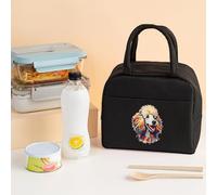 Hixingo Bolsa Termica Porta Alimentos para Mujer y Hombre, 5L Azul Bolsa Almuerzo Comida Trabajo Pequeña Portátil Térmica para Almuerzo, Oficina, Viaje, Pícnic o Colegio (Negro 2,22x12x19cm)