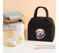 Hixingo Bolsa Termica Porta Alimentos para Mujer y Hombre, 5L Azul Bolsa Almuerzo Comida Trabajo Pequeña Portátil Térmica para Almuerzo, Oficina, Viaje, Pícnic o Colegio (Negro 1,22x12x19cm)