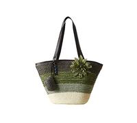 Hixingo Bolso de la Paja Mujeres Bolso Playa Grande Bolso de Hombro Verano Boho Totes de Playa Ratán Tejidas a Mano Para Viajes, Compras y Vacaciones