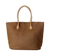 Hixingo Bolso de la Paja Mujeres Bolso Playa Grande Bolso de Hombro Verano Boho Totes de Playa Ratán Tejidas a Mano Para Viajes, Compras y Vacaciones