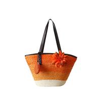 Hixingo Bolso de la Paja Mujeres Bolso Playa Grande Bolso de Hombro Verano Boho Totes de Playa Ratán Tejidas a Mano Para Viajes, Compras y Vacaciones
