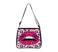 Hixingo Bolsos Universidad Mujer Grande Bolso Bandolera Tote Shopper Bolsos, Gran Capacidad Bandolera con Cremallera, Impresión Bolso de Mano para Compras Colegio Trabajar Viajar (Leopardo,28*24*7cm)