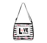 Hixingo Bolsos Universidad Mujer Grande Bolso Bandolera Tote Shopper Bolsos, Gran Capacidad Bandolera con Cremallera, Impresión Bolso de Mano para Compras Colegio Trabajar Viajar (Carta,28*24*7cm)