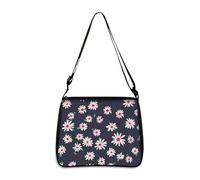 Hixingo Bolsos Universidad Mujer Grande Bolso Bandolera Tote Shopper Bolsos Gran Capacidad Bandolera con Cremallera, Bolso de Mano para Compras Colegio Trabajar, Clásico Flor (Margarita,22*20*7cm)