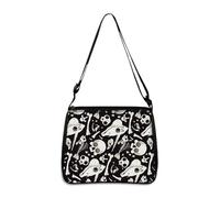 Hixingo Bolsos Universidad Mujer Grande Bolso Bandolera Tote Shopper Bolsos, Gran Capacidad Bandolera con Cremallera, Bolso de Mano para Compras Colegio Trabajar Viajar (Esqueleto,28 * 24 * 7cm)