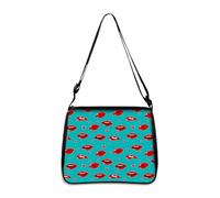 Hixingo Bolsos Universidad Mujer Grande Bolso Bandolera Tote Shopper Bolsos, Gran Capacidad Bandolera con Cremallera, Impresión Bolso de Mano para Compras Colegio Trabajar Viajar (Azul,22 * 20 * 7cm)