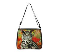 Hixingo Bolsos Universidad Mujer Grande Bolso Bandolera Tote Shopper Bolsos Gran Capacidad Bandolera con Cremallera, Bolso de Mano para Compras Colegio Trabajar, 3D Búho (Grafiti,28 * 24 * 7cm)