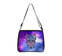 Hixingo Bolsos Universidad Mujer Grande Bolso Bandolera Tote Shopper Bolsos Gran Capacidad Bandolera con Cremallera, Bolso de Mano para Compras Colegio Trabajar, 3D Búho (Cielo estrellado,22*20*7cm)