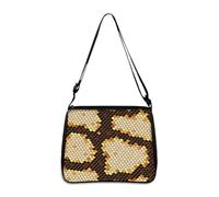 Hixingo Bolsos Universidad Mujer Grande Bolso Bandolera Tote Shopper Bolsos, Gran Capacidad Bandolera con Cremallera, Bolso de Mano para Compras Colegio Trabajar Viajar (Patrón serpiente 4,28*24*7cm)