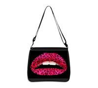 Hixingo Bolsos Universidad Mujer Grande Bolso Bandolera Tote Shopper Bolsos, Gran Capacidad Bandolera con Cremallera, Impresión Bolso de Mano para Compras Colegio Trabajar Viajar (Rosa,22 * 20 * 7cm)