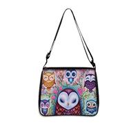 Hixingo Bolsos Universidad Mujer Grande Bolso Bandolera Tote Shopper Bolsos Gran Capacidad Bandolera con Cremallera, Bolso de Mano para Compras Colegio Trabajar, 3D Búho (Soñador,22 * 20 * 7cm)