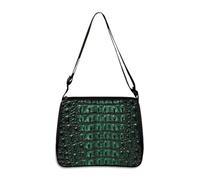 Hixingo Bolsos Universidad Mujer Grande Bolso Bandolera Tote Shopper Bolsos Impresión Gran Capacidad Bandolera con Cremallera, Bolso de Mano para Compras Colegio Trabajar (Verde Oscuro,28 * 24 * 7cm)