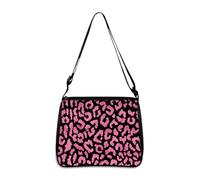 Hixingo Bolsos Universidad Mujer Grande Bolso Bandolera Tote Shopper Bolsos Impresión Gran Capacidad Bandolera con Cremallera, Bolso de Mano para Compras Colegio Trabajar (Leopardo,28 * 24 * 7cm)