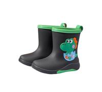 Hixingo Botas de Agua Niña Niño, Botas Agua Niño Niña Botas Lluvia Unisex Niños Couleur Unie de Transporte Impermeables y Antideslizante Talla 27-36 EU (Dinosaurio verde,29 1/2)