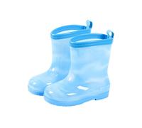 Hixingo Botas de Agua Niña Niño, Botas Agua Niño Niña Botas Lluvia Unisex Niños Couleur Unie de Transporte Impermeables y Antideslizante Talla 26-38 EU (Cielo azul,32)