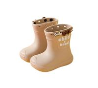 Hixingo Botas de Agua Niña Niño, Botas Agua Niño Niña Botas Lluvia Unisex Niños Couleur Unie de Transporte Impermeables y Antideslizante Talla 25-32 EU (Caqui,28)