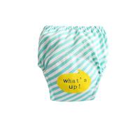 Hixingo Bragas de Aprendizaje para Niños y Niñas, 1 piezas de Pañal de Aprendizaje Calzones de Entrenamiento Reutilizables, Pañales de Tela para 1 a 3 Años Niños (Rayas verdes,L: 100)