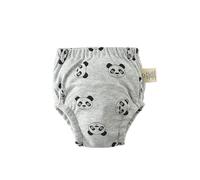 Hixingo Bragas de Aprendizaje para Niños y Niñas, 1 piezas de Pañal de Aprendizaje Calzones de Entrenamiento Reutilizables, Pañales de Tela para 1 a 3 Años Niños (Panda gris,L: 100)