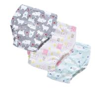 Hixingo Bragas de Aprendizaje para Niños y Niñas, 3 piezas de Pañal de Aprendizaje Calzones de Entrenamiento Reutilizables, Pañales de Tela para 1 a 3 Años Niños (Combinación 12,M: 90)