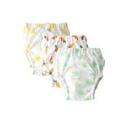 Hixingo Bragas de Aprendizaje para Niños y Niñas, 3 piezas de Pañal de Aprendizaje Calzones de Entrenamiento, Reutilizables Pañales de Tela para 1 a 6 Años Niños (Estilo de fruta 1,M: 90)