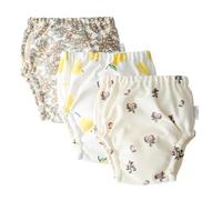 Hixingo Bragas de Aprendizaje para Niños y Niñas, 3 piezas de Pañal de Aprendizaje Calzones de Entrenamiento Reutilizables, Pañales de Tela para 1 a 3 Años Niños (Estilo de Fruta 7,XL: 110)