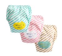 Hixingo Bragas de Aprendizaje para Niños y Niñas, 3 piezas de Pañal de Aprendizaje Calzones de Entrenamiento Reutilizables, Pañales de Tela para 1 a 3 Años Niños (Estilos coloridos 9,L: 100)