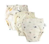 Hixingo Bragas de Aprendizaje para Niños y Niñas, 3 piezas de Pañal de Aprendizaje Calzones de Entrenamiento Reutilizables, Pañales de Tela para 1 a 3 Años Niños (Animal 5,S: 80)