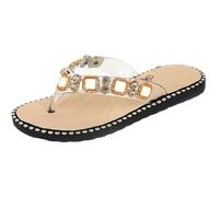 Hixingo Chanclas Verano Mujer 36-42, Chanclas Mujer Verano Playa Suave y Comodas Moda Ligero Sandalias Zapatos con Antideslizante Suela para Piscina, Playa (39,1856 Dorado)
