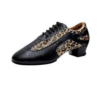 Hixingo Chaussures de Danse Grand Confort Femme Talon 3.5 CM, Chaussures de Danse Latine Femme Bout Fermé pour Salsa Bachata, Jazz, Latin, Standard, Rumba, Cha Cha (2213 Negro,36)