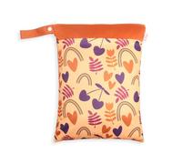 Hixingo Colorido Bolsa de Pañales Impermeable,Bolsa Impermeable de Tela con Doble Cremallera Reutilizable Wet Bag Pañales,Organizador para Toallitas y Ropa Sucia,Viaje (Naranja,2 Piezas)