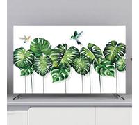 Hixingo Cubierta Antipolvo para TV, 32"-80" Universal Funda para Televisor Elástico Protector para Smart TV, Hojas Verdes Cubierta de Televisión Pantalla de Funda (49-52"(118x70cm),Azalea)