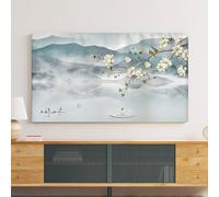 Hixingo Cubierta Antipolvo para TV, Universal Funda para Televisor Elástico Protector para Smart TV Cubierta de Televisión Pantalla de Funda para 32 a 80 Pulgadas (32 Pulgadas,Cian)