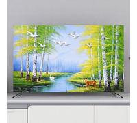 Hixingo Cubierta Antipolvo para TV Universal Funda para Televisor Elástico Protector para Smart TV Cubierta de Televisión Pantalla de Funda para 32 a 80 Pulgadas (55",Paisaje 7)