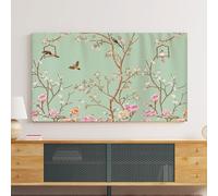 Hixingo Cubierta Antipolvo para TV, Universal Funda para Televisor Elástico Protector para Smart TV Cubierta de Televisión Pantalla de Funda para 32 a 80 Pulgadas (43 Pulgadas,Flor Ciruelo)