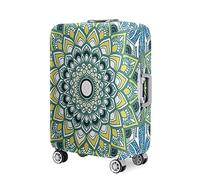 Hixingo Cubierta de Equipaje, Elástico Flores Mándalas Funda Protectora de Equipaje Anti-Polvo Funda de Maleta Antiarañazos Luggage Cover para 18-32 Pulgadas (Lago Verde,18-20 Pulgadas)