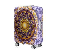 Hixingo Cubierta de Equipaje, Elástico Flores Mándalas Funda Protectora de Equipaje Anti-Polvo Funda de Maleta Antiarañazos Luggage Cover para 18-32 Pulgadas (Púrpura,22-24 Pulgadas)