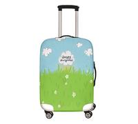 Hixingo Cubierta de Equipaje, Elástico Funda Protectora de Equipaje Anti-Polvo Funda de Maleta Antiarañazos Luggage Cover para 18-32 Pulgadas -Pastizal (Nube Blanca,XL (30-32 Pulgadas)