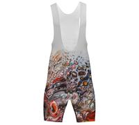Hixingo Culotte Ciclismo Hombre con Tirantes Multicolor 3D | Ciclismo Pantalones Cortos de Babero Verano Transpirable y Secado Rápido Pantalón Corto Medias MTB Bicycle Shorts