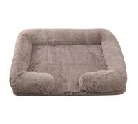 Hixingo Felpa Cama Antiestres Peluche para Perro y Gato, Cama Desenfundable 12 Color Lavable Perro Gato con Antideslizante Colchon, para Mascotas Grande Medianos Pequeño (Caqui,S(40x35x12cm))