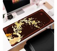 Hixingo Flor del Ciruelo Japonés Alfombrilla Ratón XXL/XL/L, Alfombrilla Rató, Alfombrilla Gaming con Bordes cosidos y Base Antideslizante, Mouse Pad Oficinas Hogares (600x300x3mm,Amarillo)