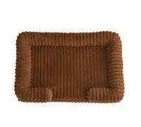 Hixingo Franela Cama Antiestres Peluche para Perro y Gato, Cama Lavable Perro Gato con Base Antideslizante Colchon Felpa Suave para Mascotas Grande Medianos Pequeño (Café,S)