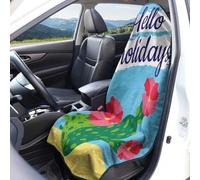 Hixingo Funda de Asiento de Coche Delantero Universal (Planta Tropical 10,75x147cm)