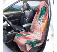 Hixingo Funda de Asiento de Coche Delantero Universal (Planta Tropical 7,75x147cm)
