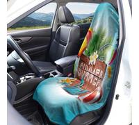 Hixingo Funda de Asiento de Coche Delantero Universal (Planta Tropical 9,75x147cm)