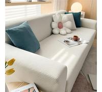 Hixingo Funda Sofa Elástica Jacquard, Fundas Sofa 1 2 3 4 Plazas, Protector Sofa Antideslizante, Cover Protector Grueso Todo Incluido, Decoración de Sala de Estar Dormitorio (Blanco,3 Plazas)