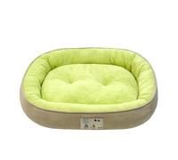 Hixingo Gofre Cama Antiestres Peluche Perro Gato Grande Mediano Pequeño para Coche, Cama Desenfundable Lavable Perro Gato con Base Antideslizante Colchon Felpa Suave para Mascotas (Verde,M)