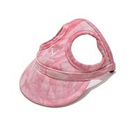 Hixingo Gorra de Béisbol del Perro para Mascota Protector Solar Gorra de Visera para Deportes al Aire Libre, Sombrero Ajustable para Perros Grandes, medianos y pequeños (S,Tie-Dye/Rosa)