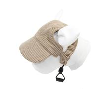 Hixingo Gorra de Béisbol del Perro para Mascota Protector Solar Gorra de Visera para Deportes al Aire Libre, Sombrero Ajustable para Perros Grandes, medianos y pequeños (M,Caqui)