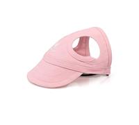 Hixingo Gorra de Béisbol del Perro para Mascota Protector Solar Gorra de Visera para Deportes al Aire Libre, Sombrero Ajustable para Perros Grandes, medianos y pequeños (L,Rosa)