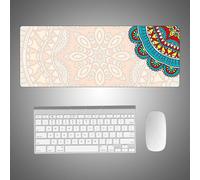 Hixingo Impresión de Mandalas Alfombrilla Ratón, Alfombrilla Rató XXL/XL, Alfombrilla Gaming con Bordes cosidos y Base Antideslizante, Mouse Pad para oficinas y hogares (900 * 400 * 3mm,Mandalas 3)